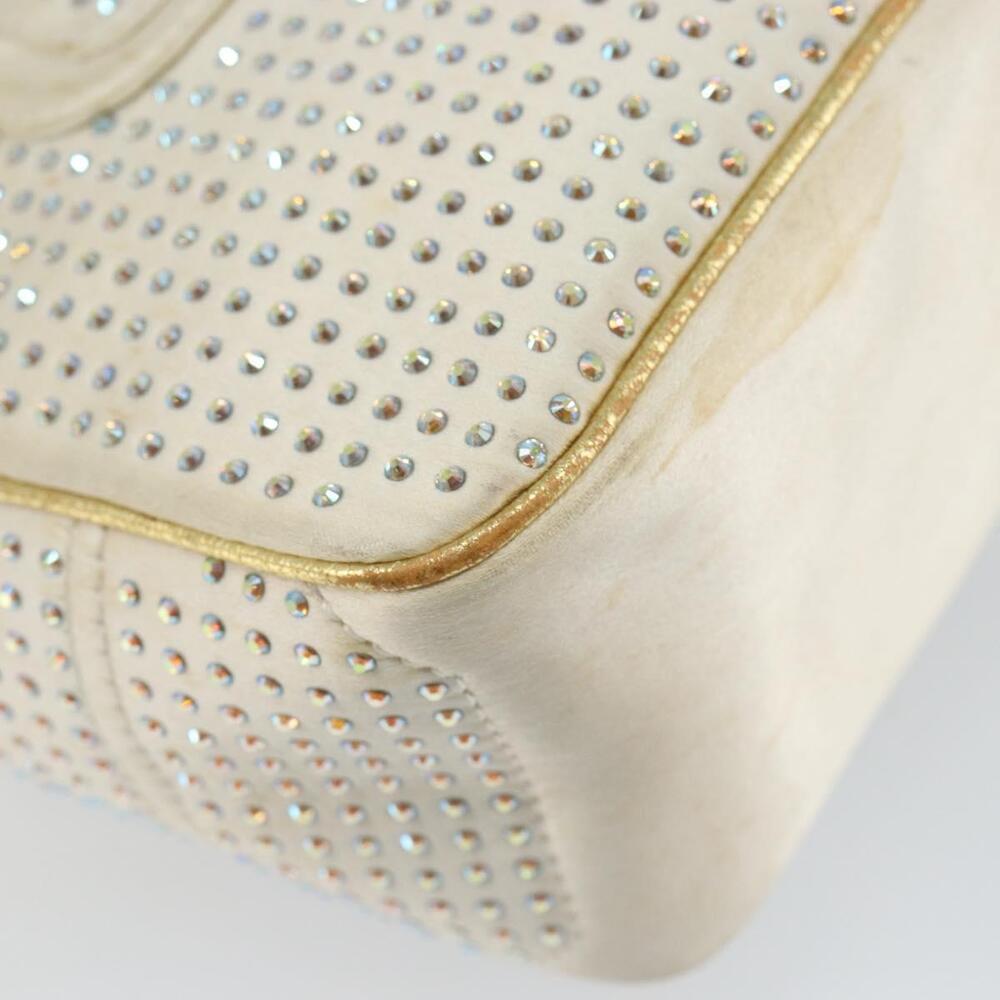 CELINE Hand Bag Satin Beige Gold Auth gh992 - Picture 16 of 16